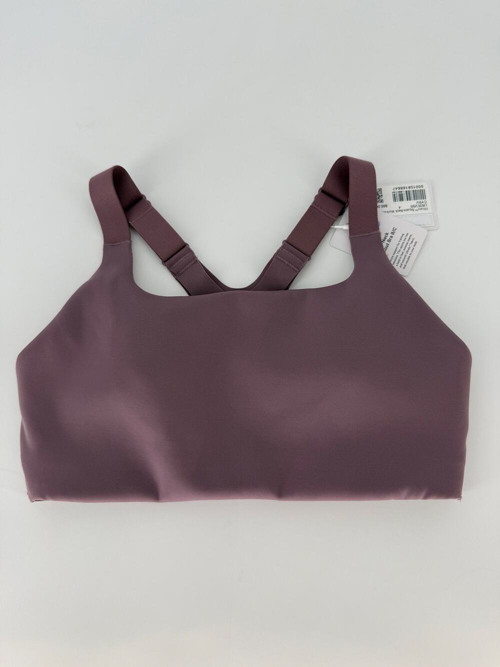 Lululemon Ultralu Square Neck Workout Bra 4 B/C Mauve Purple NWT $68